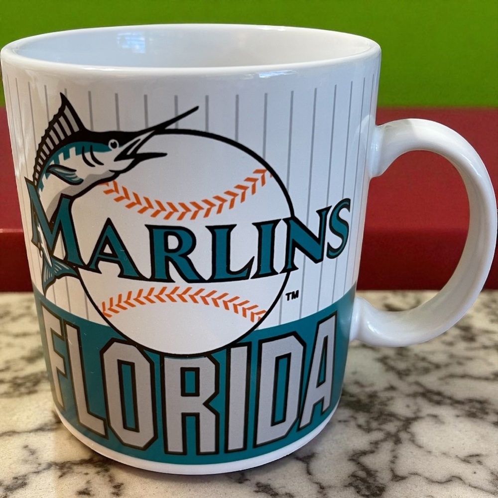 Florida Marlins White and Teal Mug